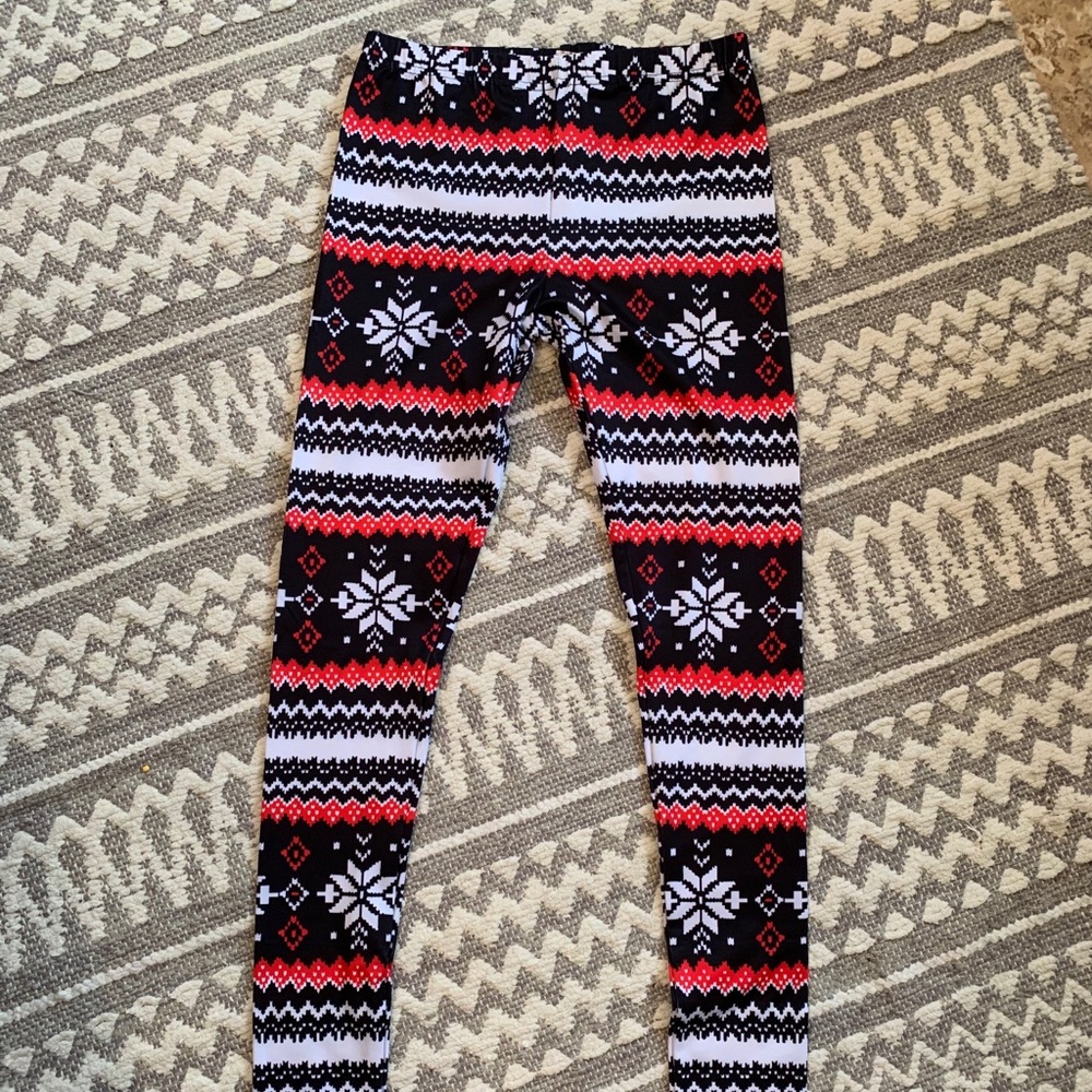 Leggings unique pattern tights winter size small